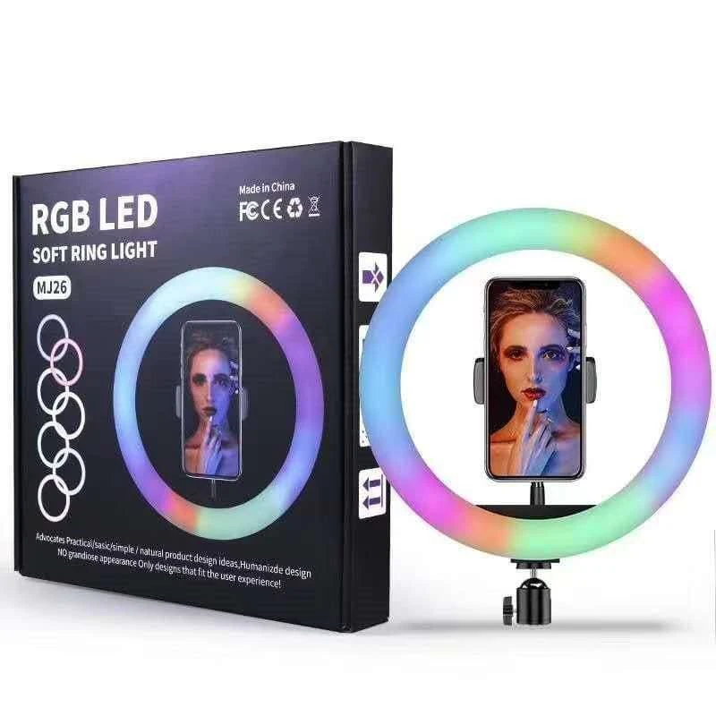 

Кільцева LED-лампа RGB MJ-26, 200 діодов, 26 см
