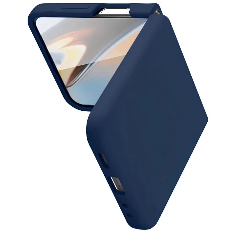 Чохол Foldables Silicone Cover Lakshmi (AAA) для Samsung Galaxy Z Flip5 – Темно-синій / Midnight blue. Фото 5 з 6