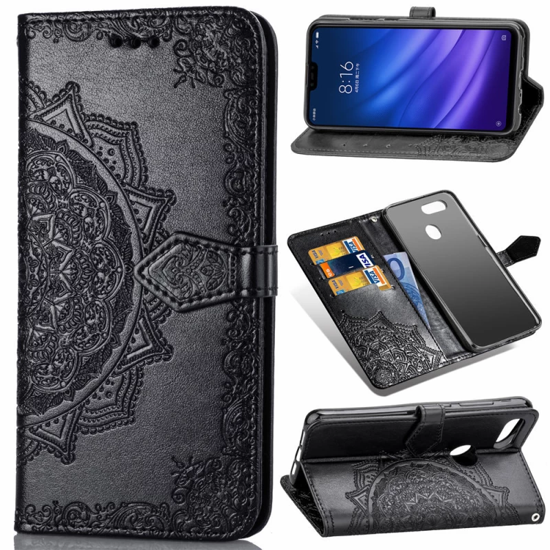 Шкіряний чохол-книжка Art Case з візитницею для Xiaomi Mi 8 Lite / Mi 8 Youth (Mi 8X) – Чорний. Фото 3 з 10