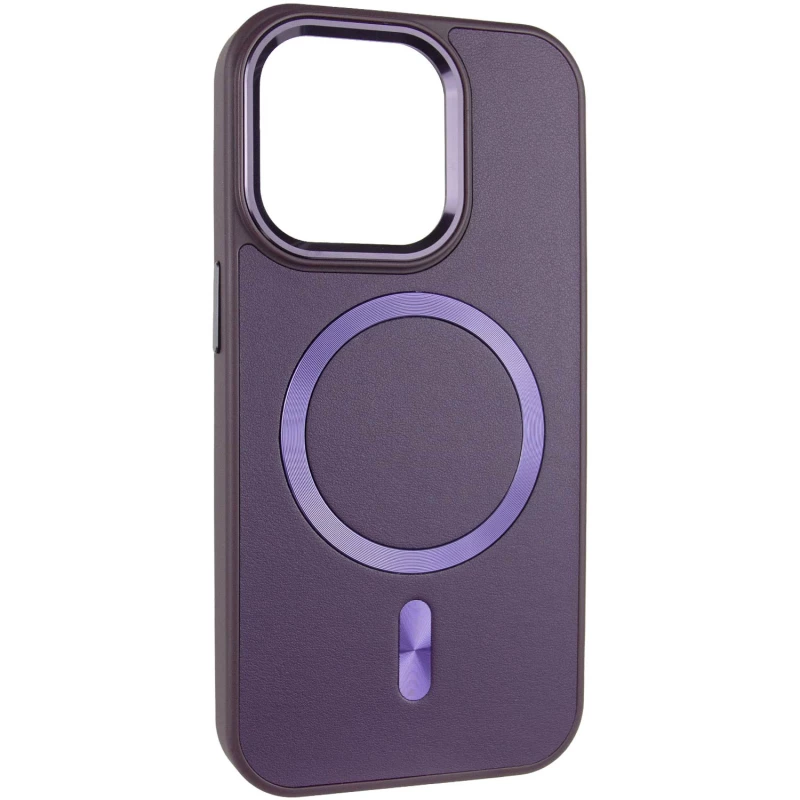 Шкіряний чохол з MagSafe на Apple iPhone 11 (6.1") – Dark Purple. Фото 2 з 11