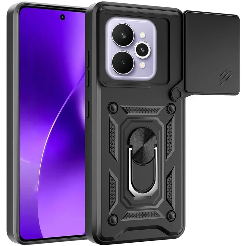 Протиударний чохол Serge Ring з захистом камери на Realme 15 – Чорний. Фото 1 з 3