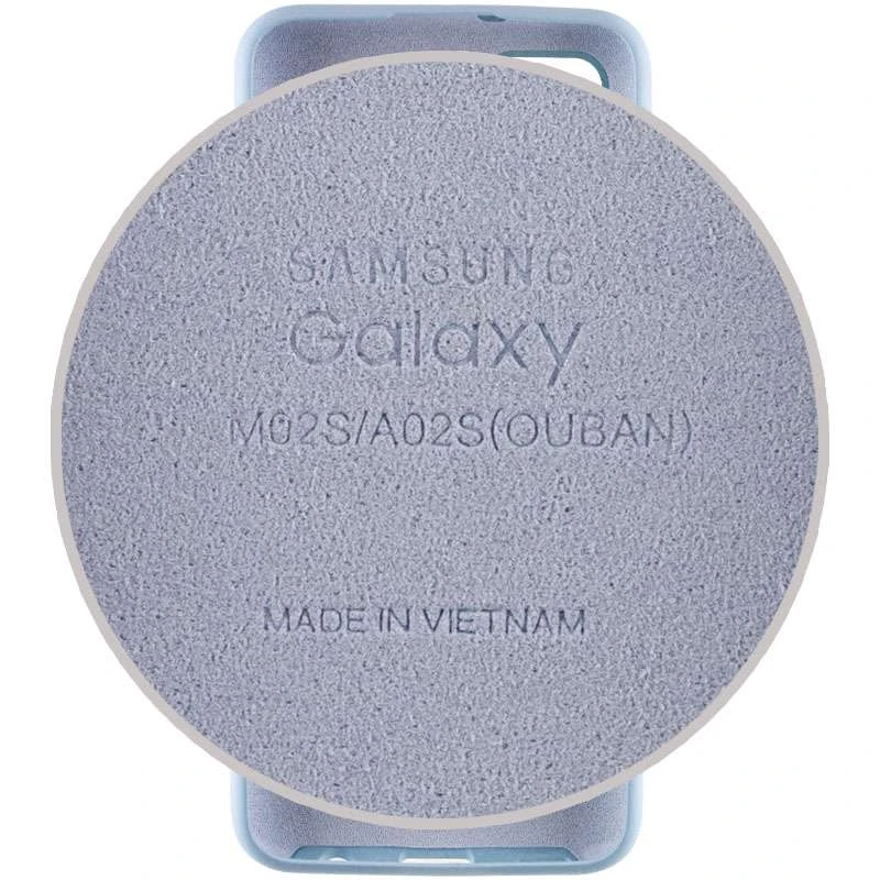 Чохол Silicone Case з закритим низом на Samsung Galaxy A02s – Блакитний / Lilac Blue. Фото 3 з 6