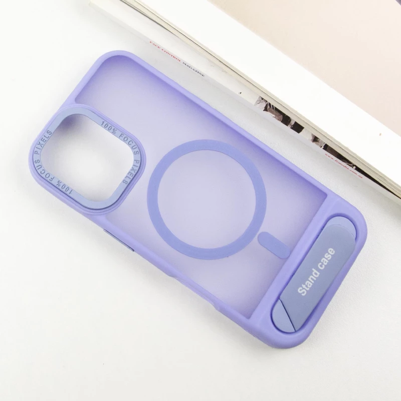TPU+PC чохол Stand case для Apple iPhone 16 – Light blue. Фото 5 з 7