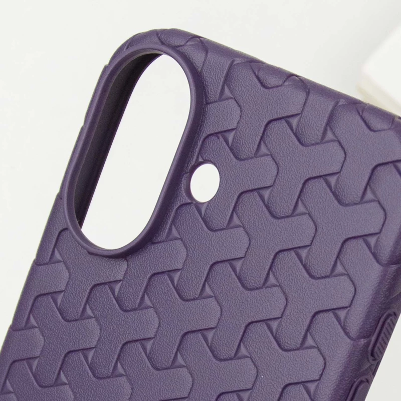 TPU чехол плетенка для Apple iPhone 16 – Purple. Фото 8 из 9