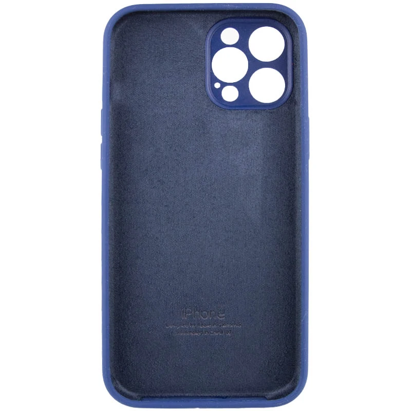 Чехол Silicone Case с защитой камеры для Apple iPhone 12 Pro (6.1") – Синий / Deep navy. Фото 5 из 7