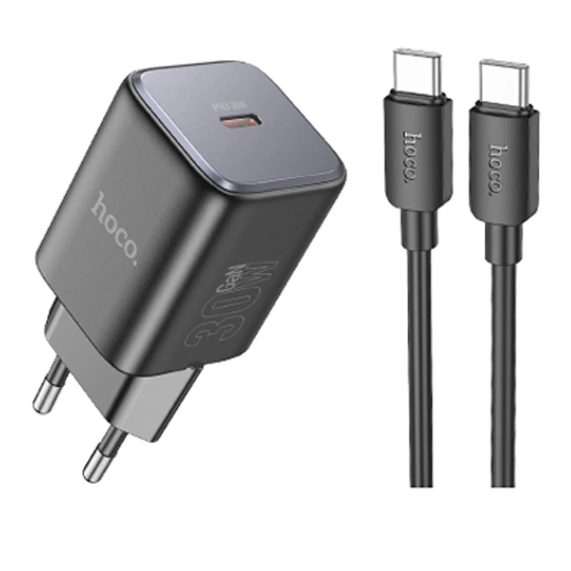 

СЗУ Hoco N43 Vista 1C PD30W + Type to Type-C (Starlight black)