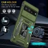 Ударостійкий чохол Square Ring зi шторкою на камеру на Google Pixel 7 Pro – Оливковий / Army Green. Фото 2 з 7