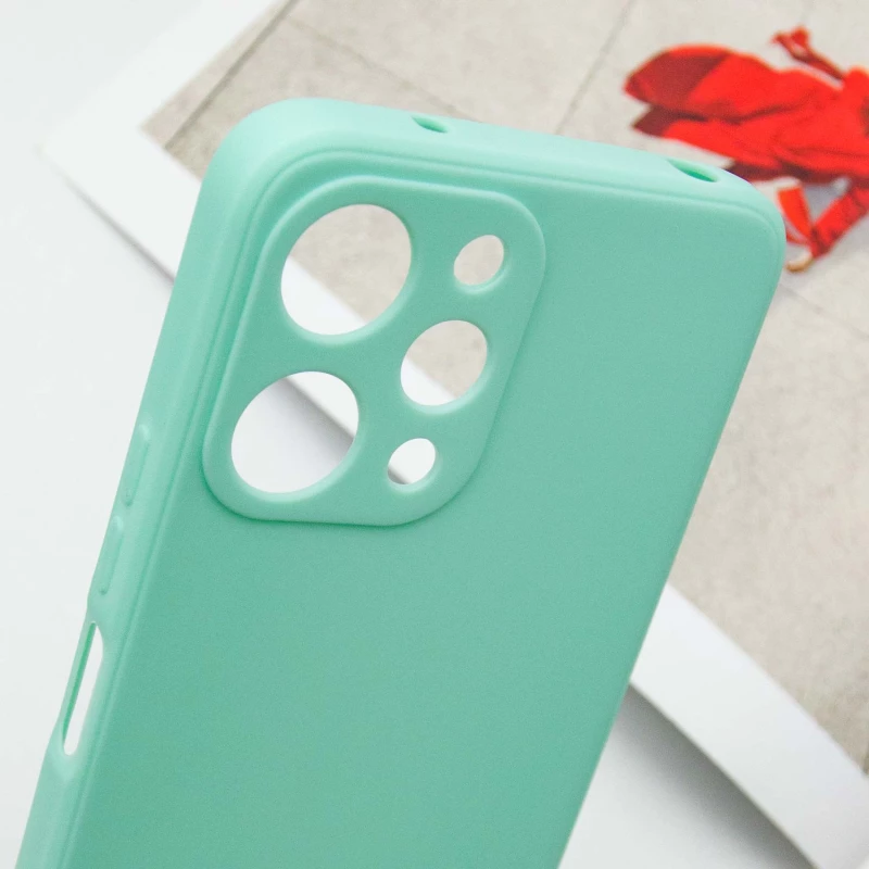 Цветной силиконовый чехол с защитой камеры для Xiaomi Redmi 12 – Зеленый / Menthol. Фото 8 из 9