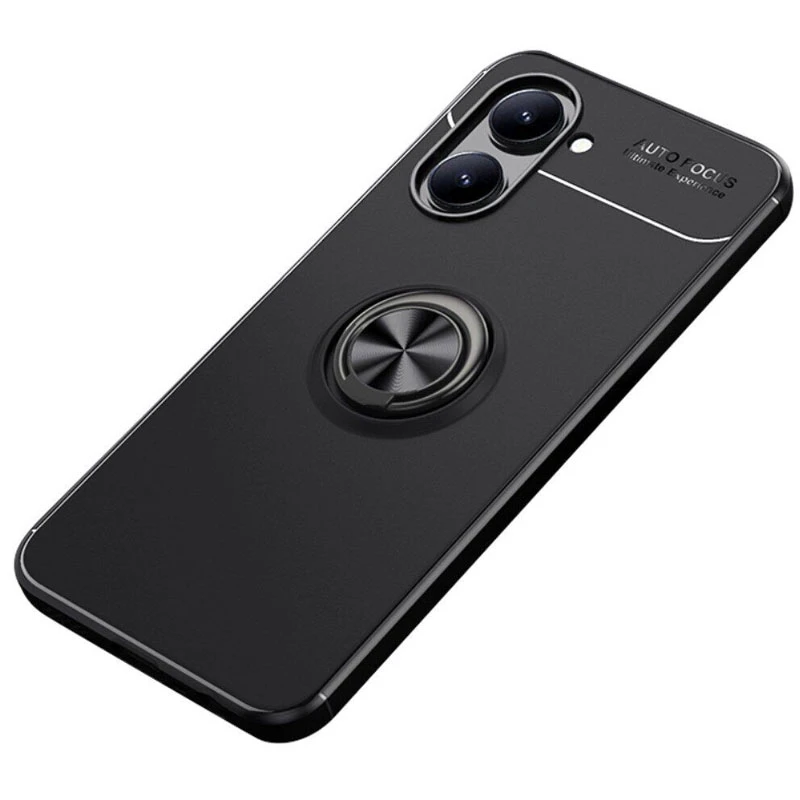 Чехол Deen ColorRing с кольцом для Realme C33 – Черный / Черный. Фото 3 из 4