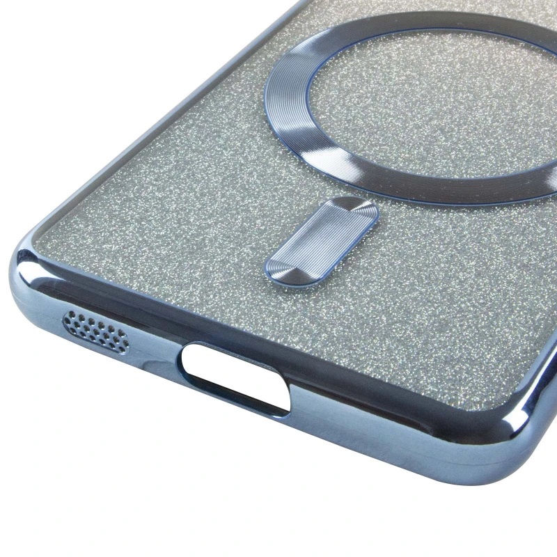 Чохол з блискітками, захисними лінзами на камеру та MagSafe на Samsung Galaxy S21 FE – Сірий / Lavender Gray. Фото 10 з 11