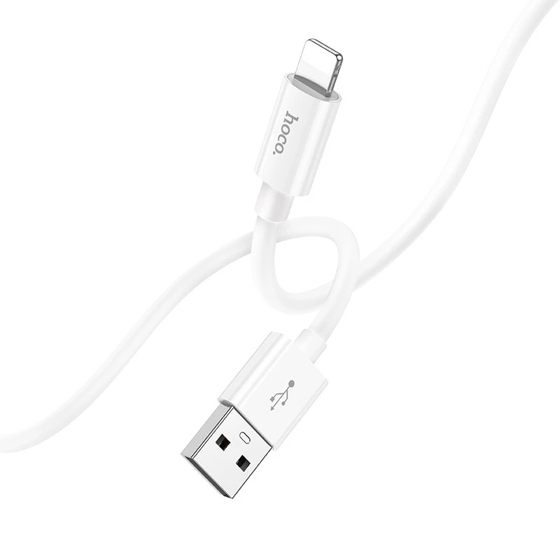 Дата кабель Hoco X87 Magic silicone USB to Lightning (1m) – White. Фото 3 з 6