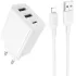МЗП Borofone BA105A Stellar 15W (2USB-A/1C) + кабель USB to Lightning фото 1 з 1