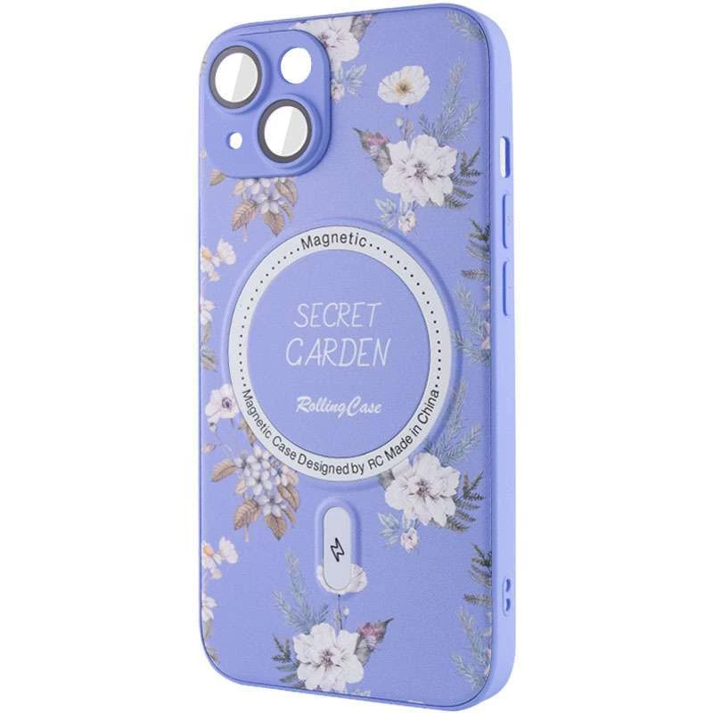 TPU+PC чохол Secret Garden з MagSafe на Apple iPhone 14 (6.1") – Lilac. Фото 4 з 5