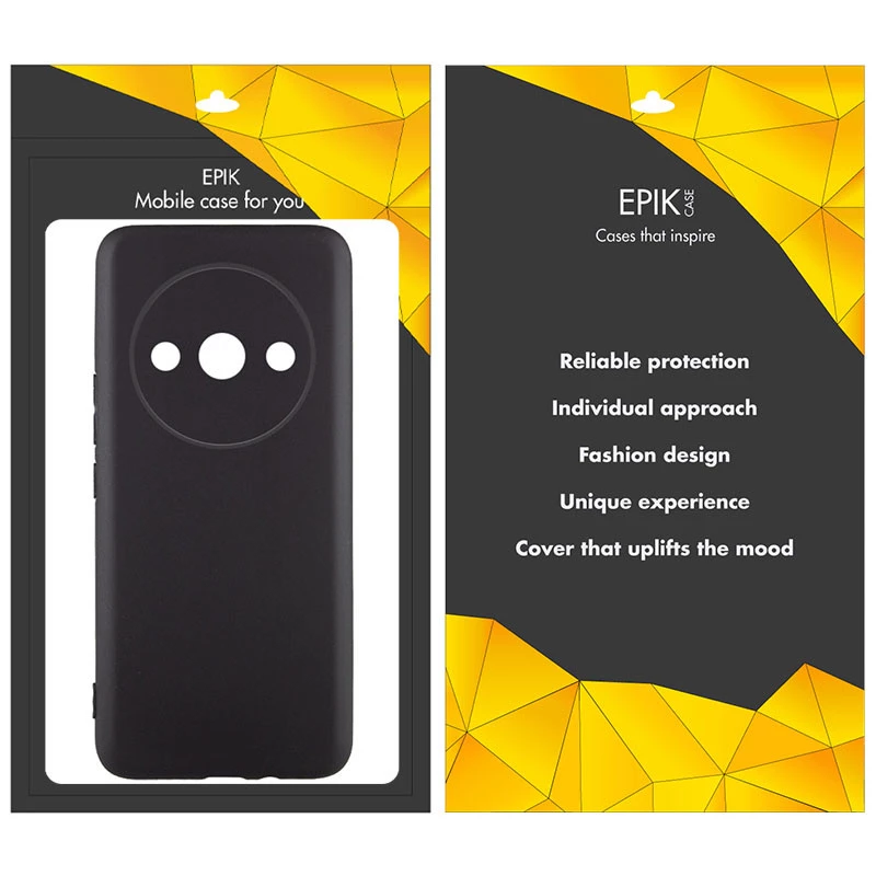 Чорний силіконовий чохол Epik із захистом камери на Xiaomi Redmi A3 – Чорний. Фото 3 з 3