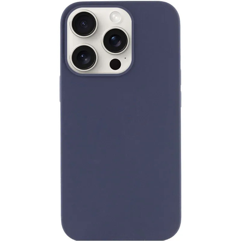 Чохол Silk (AA) NO LOGO with Magnetic Fit для Apple iPhone 18 Pro – Темно-синій / Midnight blue. Фото 1 з 1