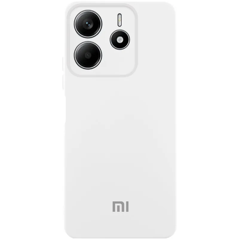 Чехол Silicone Case Lakshmi Premium L с закрытой камерой для Xiaomi Redmi Note 14 5G – Белый / White. Фото 1 из 2