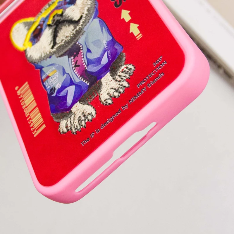 TPU+PC чехол с животными для Samsung Galaxy A16 4G/5G – Pink Dog. Фото 7 из 8