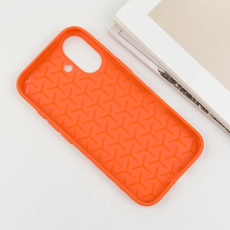 TPU чехол плетенка для Apple iPhone 16 – Orange. Фото 6 из 10
