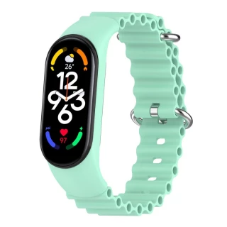 Ремінець Ocean Band для Xiaomi Mi Band 9/8 — Бірюзовий / Blue Sea