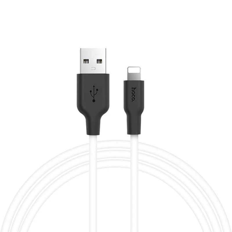 

Дата кабель Hoco X21 Plus Silicone Lightning Cable (1m) (black_white)