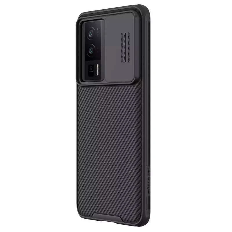 Карбоновая накладка Nillkin со шторкой для камеры для Xiaomi Redmi K60 / K60 Pro – Черный / Black. Фото 3 из 6