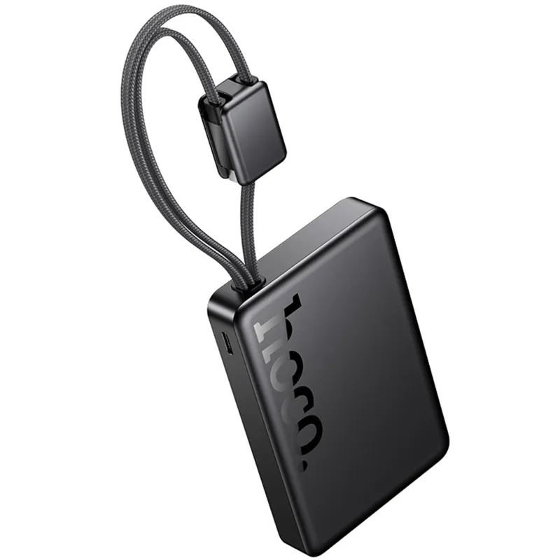 Портативное ЗУ Power Bank Hoco Q56 Premium PD20W с БЗУ with cable 10000 mAh – Metal gray. Фото 3 из 6