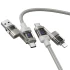 Дата кабель Hoco U151 Goldsmith 4in1 Type-C to Lightning/Type-C to USB 240W (1.2m) – Gray. Фото 2 з 4