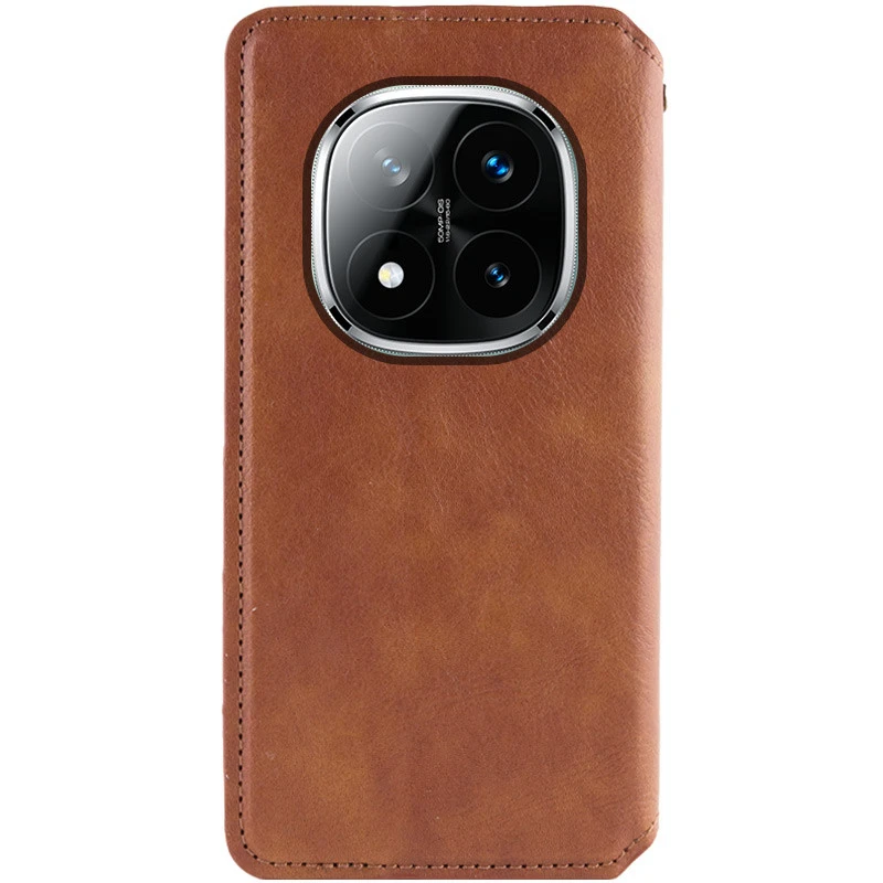 Чехол книжка GETMAN Cubic для Xiaomi Redmi Note 14 Pro 4G – Коричневый. Фото 2 из 6