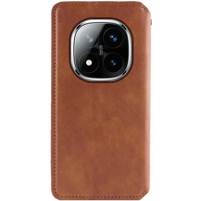 Чохол книжка GETMAN кубик для Xiaomi Redmi Note 14 Pro 4G – Коричневий. Фото 2 з 6