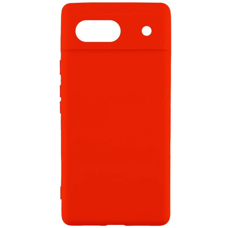 Кольоровий силіконовий чохол GETMAN із закритою камерою для Google Pixel 6 – Червоний / Red. Фото 1 з 1
