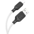 Дата кабель Hoco X90 Cool silicone USB to Lightning (1m) – White. Фото 2 з 5