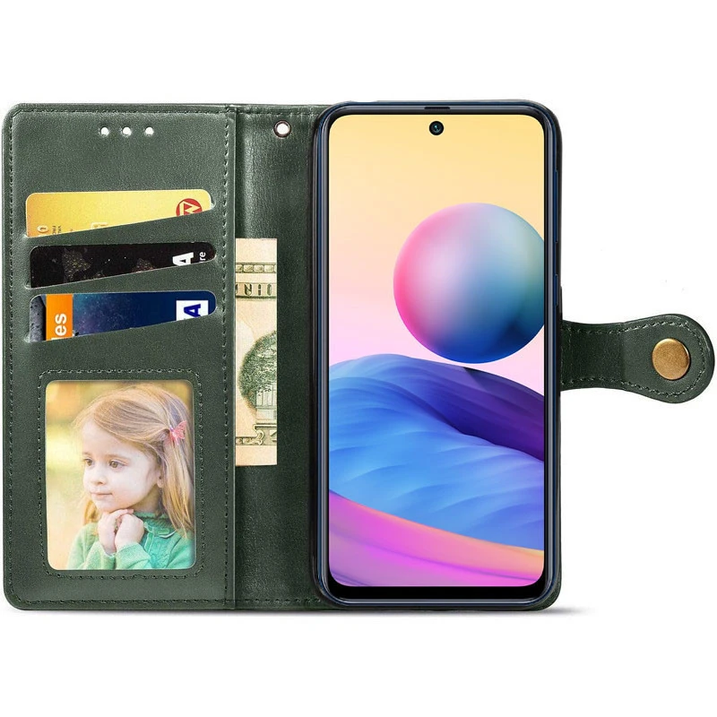 Чохол-книжка GETMAN Gallant  на Samsung Galaxy A13 4G – Зелений. Фото 3 з 4