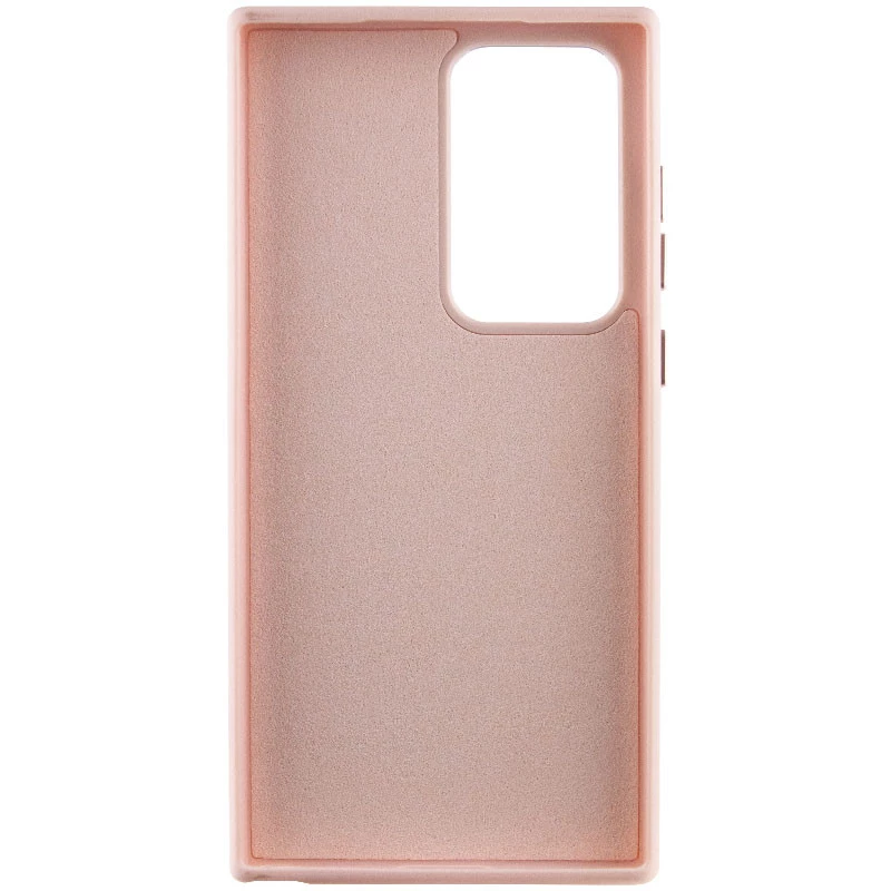 Кожаный чехол Bonbon с металлическими кнопками Samsung Galaxy S22 Ultra – Розовый / Light pink. Фото 4 из 6