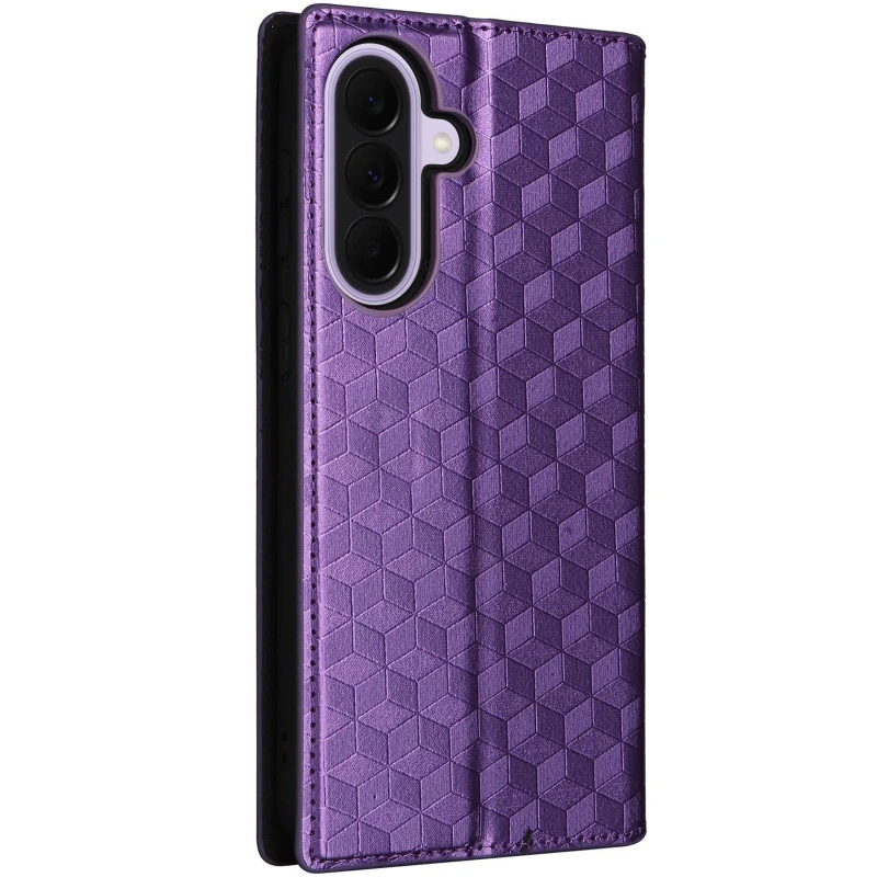 Кожаный чехол-книжка Rhombus Book для Samsung Galaxy A17 4G/5G – Purple. Фото 2 из 7