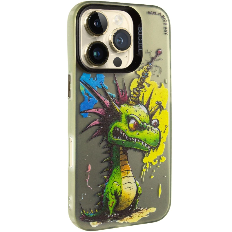 Чехол TPU+PC Street Art для Apple iPhone 16 Pro Max – Dragon. Фото 1 из 7