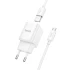 МЗП Hoco C145A Charm QC3.0 18W (1USB-A) + кабель USB to MicroUSB – White. Фото 4 з 6