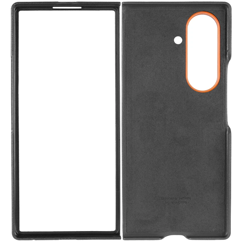 Шкіряний чохол Leather Case (AAA) with stand для Samsung Galaxy Z Fold7 – Black. Фото 7 з 10