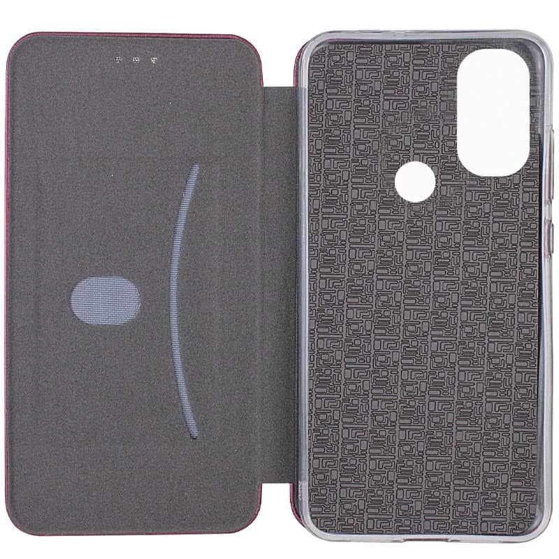 Чохол-книжка класичний на Motorola Moto E40 – Бордовий. Фото 3 з 4