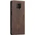 Кожаный чехол-книжка CaseMe Velvet Nubuck для Xiaomi Redmi Note 9s / Note 9 Pro / Note 9 Pro Max – Coffee. Фото 4 из 5