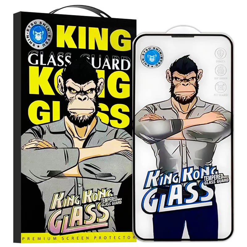 

Защитное 2.5D стекло King Kong HD для Apple iPhone 14 Plus (6.7") (Черный), Чорний