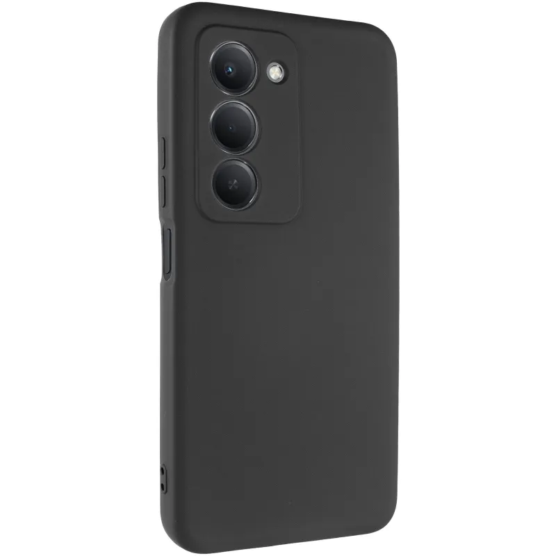 Кольоровий силіконовий чохол GETMAN із закритою камерою для Xiaomi Poco C85 (Global) – Чорний / Black. Фото 1 з 2