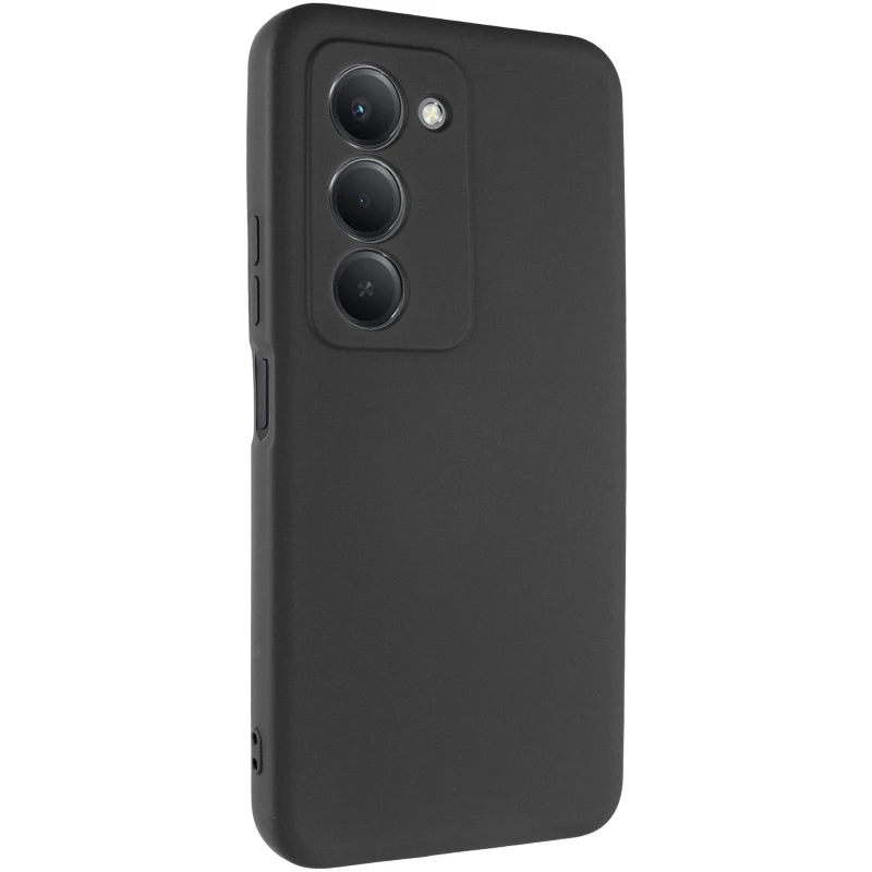 Кольоровий силіконовий чохол GETMAN із закритою камерою для Xiaomi Redmi 15 4G (Global) / 5G – Чорний / Black. Фото 2 з 8