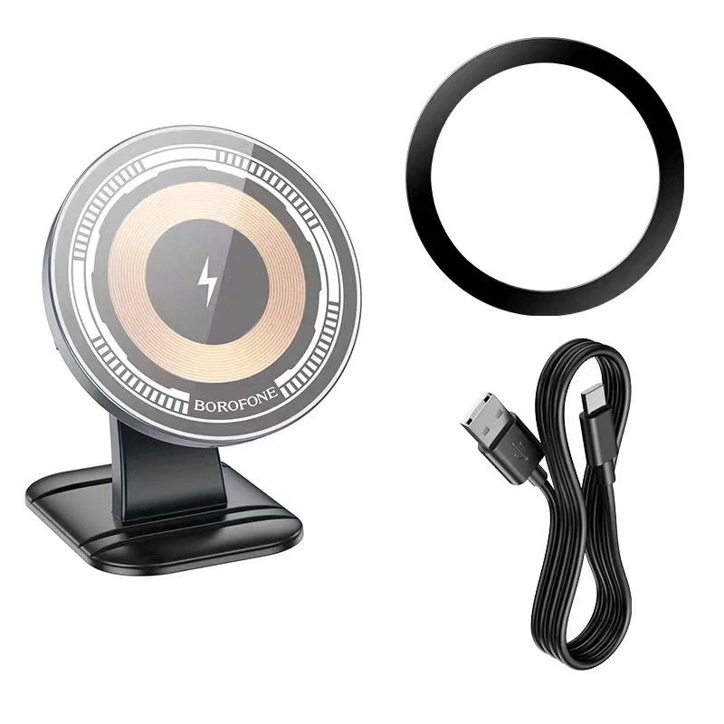 Автотримач з БЗП Borofone BH212 Riley (center console) – Black. Фото 3 з 6