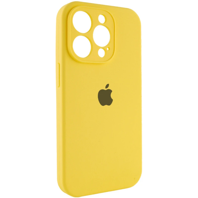 Чехол Silicone Case с защитой камеры для Apple iPhone 13 Pro (6.1") – Желтый / Yellow. Фото 4 из 12