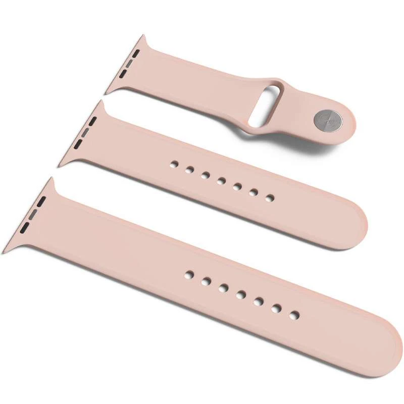 

Силиконовый ремешок для Apple Watch Sport Band 38 / 40 (S/M & M/L) 3pcs (Розовый / Pink Sand), Рожевий / pink sand