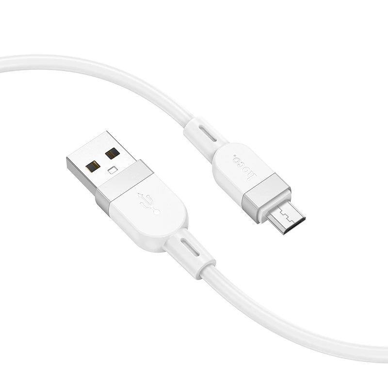 Дата кабель Hoco X109 Energy silicone USB to MicroUSB (1m) – White. Фото 2 з 4