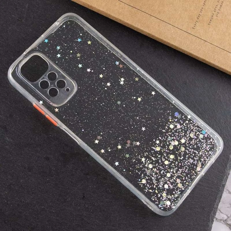 Чехол с блестками и защитой камеры для Xiaomi Redmi Note 11 Pro 4G/5G – Прозрачный. Фото 7 из 8