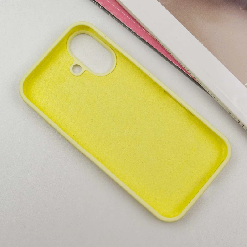 Чохол Silicone Case з закритим низом на Apple iPhone 16 Plus – Жовтий / Mellow Yellow. Фото 3 з 8
