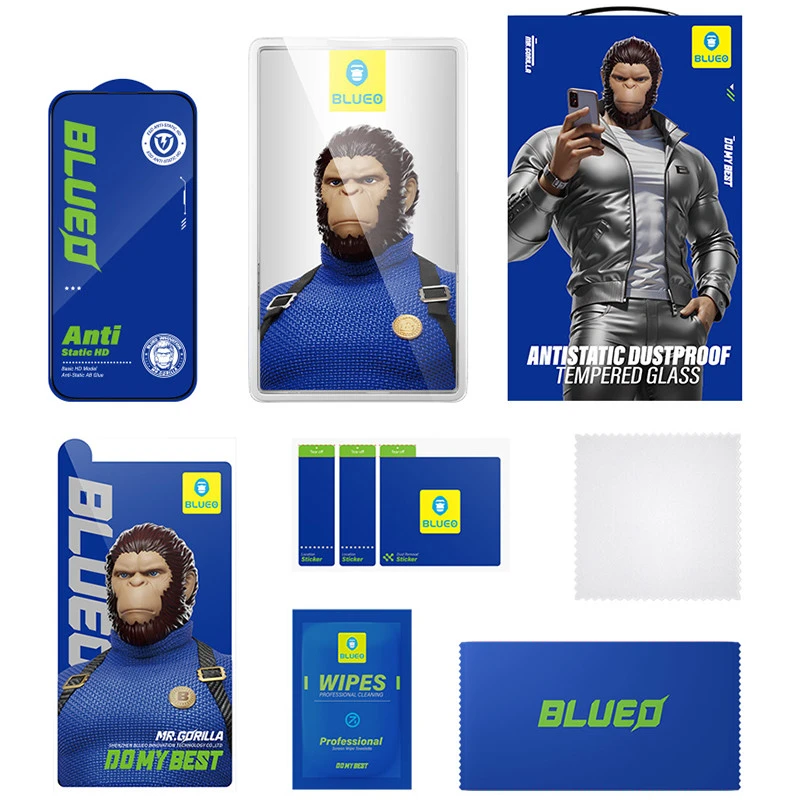 Защитное стекло Blueo Full Cover HD для Apple iPhone 18 Pro Max – Черный. Фото 4 из 4