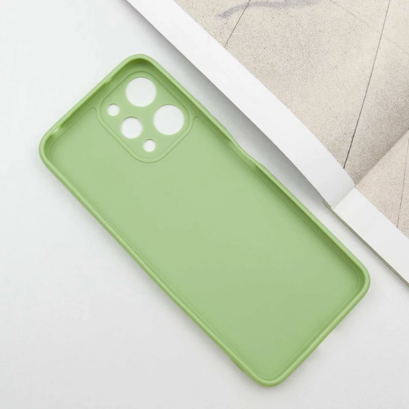 Цветной силиконовый чехол с защитой камеры для Xiaomi Redmi 12 – Фисташковый. Фото 5 из 9